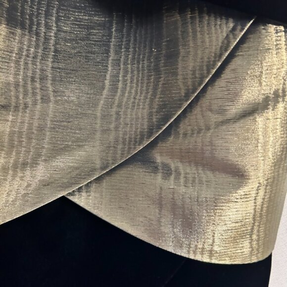 Vintage 80's Hanae Mori velvet and gold lamé dress - Picture 9 of 9